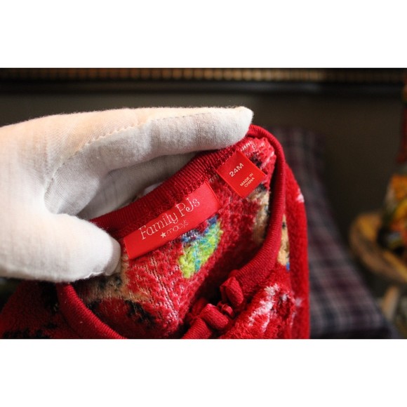 Macy's Footed Onsie Winter Christmas Reindeer Size 24M - Picture 6 of 10